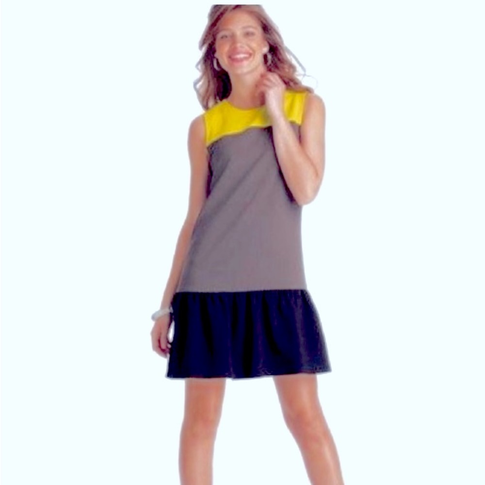 Ann Taylor Loft Color Block Shift Dress Size 2